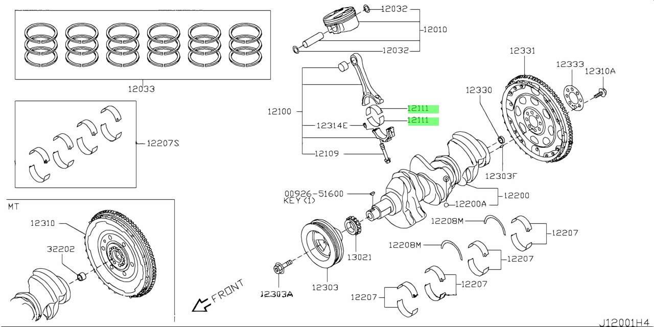 Nissan 12111 ax010